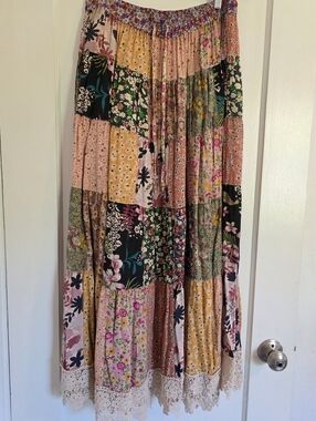 Patchwork Skirt With Beautiful Floral Prints